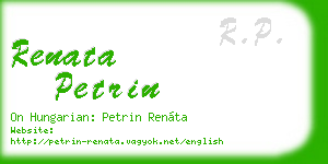 renata petrin business card